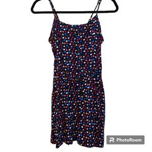 H&M DIVIDED Brand Tank Dress Sundress Mini dress w/ pockets & hearts - size 6